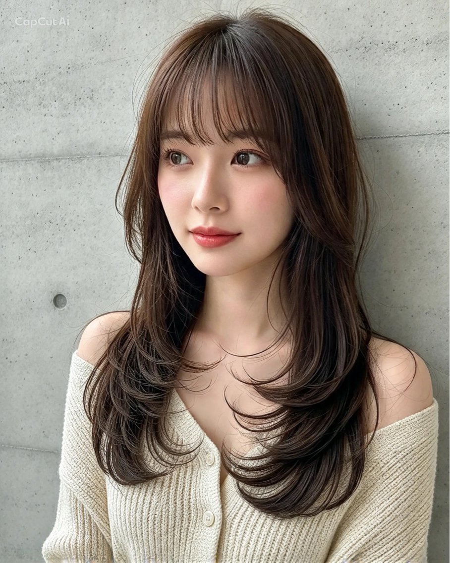 ロング 神戸/karina /レイヤー/顔まわりのヘアスタイル