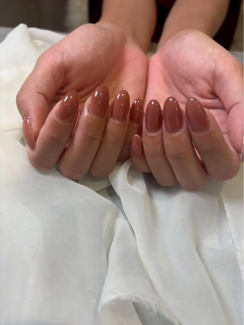 ネイル ニュアンスネイル ワンカラーネイル シンプルネイル ハンドネイル Nail Salon Luanaのネイルデザイン