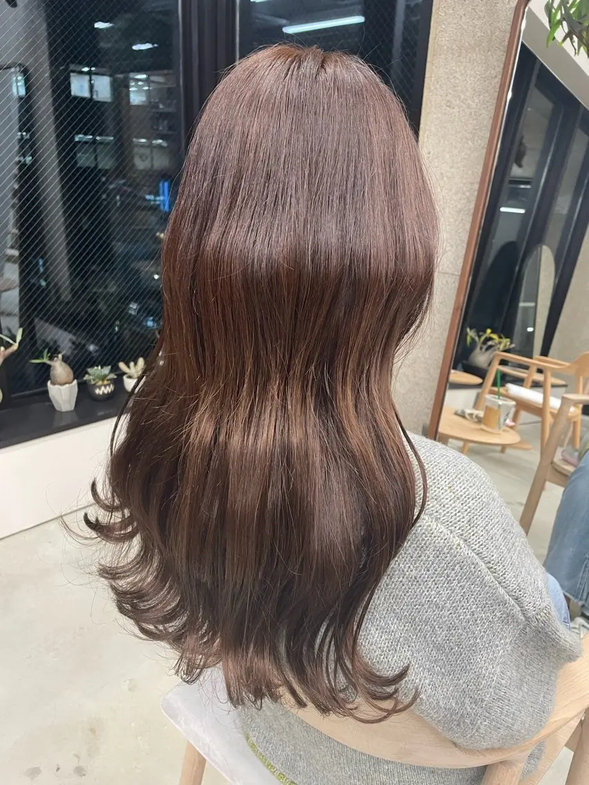 ロング カラー ブリーチ ブラウンカラー ブリーチなしカラー ヘアカラー トリートメント SiLO/ mahiroのヘアスタイル