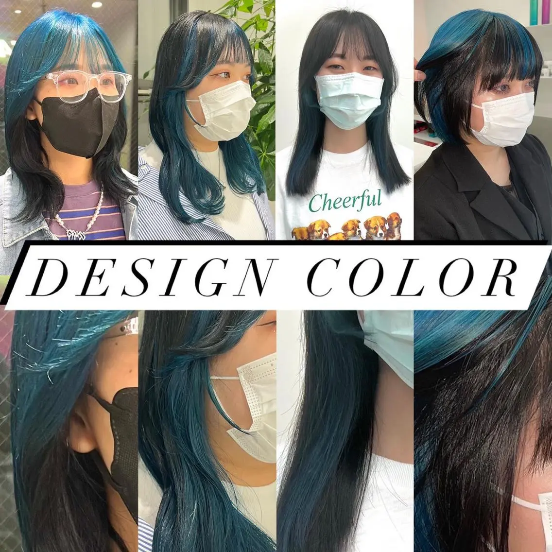 ミディアム カラー パーマ ヘアアレンジ メンズ キッズ ネイル マツエク・マツパ アイブロウ メンズインナーカラー ブルーカラー デザインカラー イヤリングカラー インナーカラー KANAMI 🌏のヘアスタイル