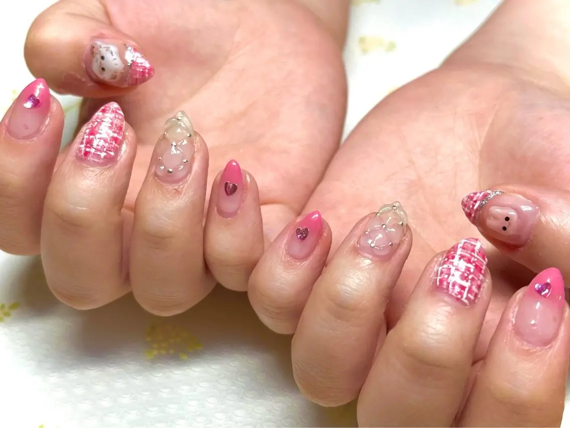 ネイル ハンドネイル 手描きart💫 持ち込み ayakiのネイルデザイン