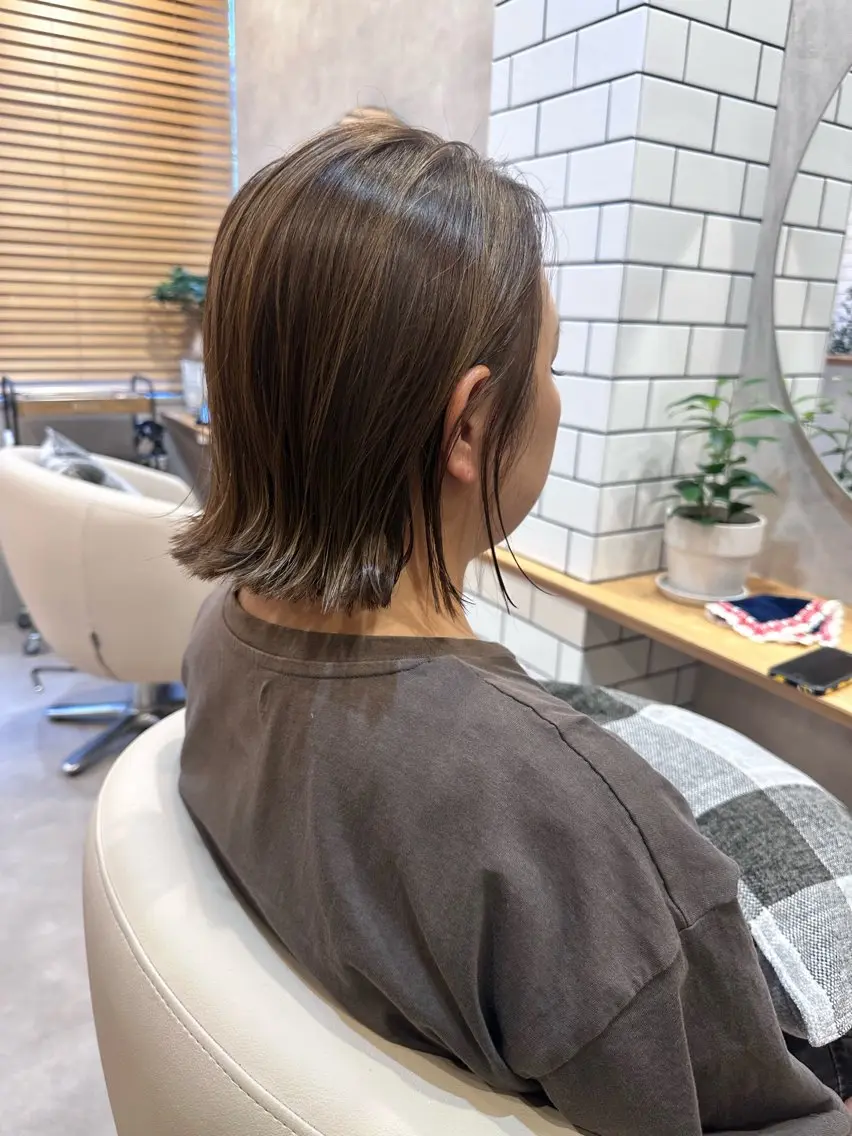 ミディアム カラー カット ヘアカラー トリートメント 高橋友里亜 /フリーランスのヘアスタイル