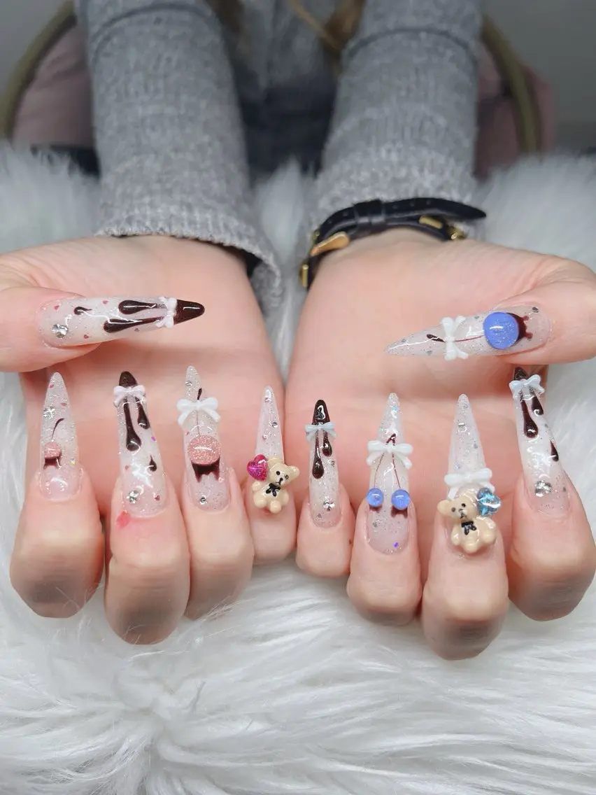 ネイル ハンドネイル Lee Nails チップ長さだし専門店のネイルデザイン