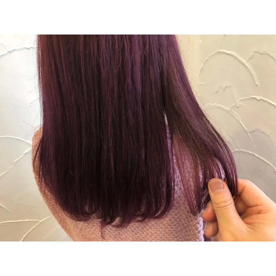 セミロング カラー ピンクカラー ヘアカラー トリートメント ヘッドスパ パーソナルカラー診断 できます 木曽 主博のヘアスタイル