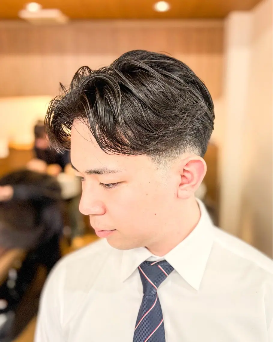 ショート メンズ ビジネス 縮毛矯正 【メンズ縮毛矯正】 FILMS  軍司のヘアスタイル