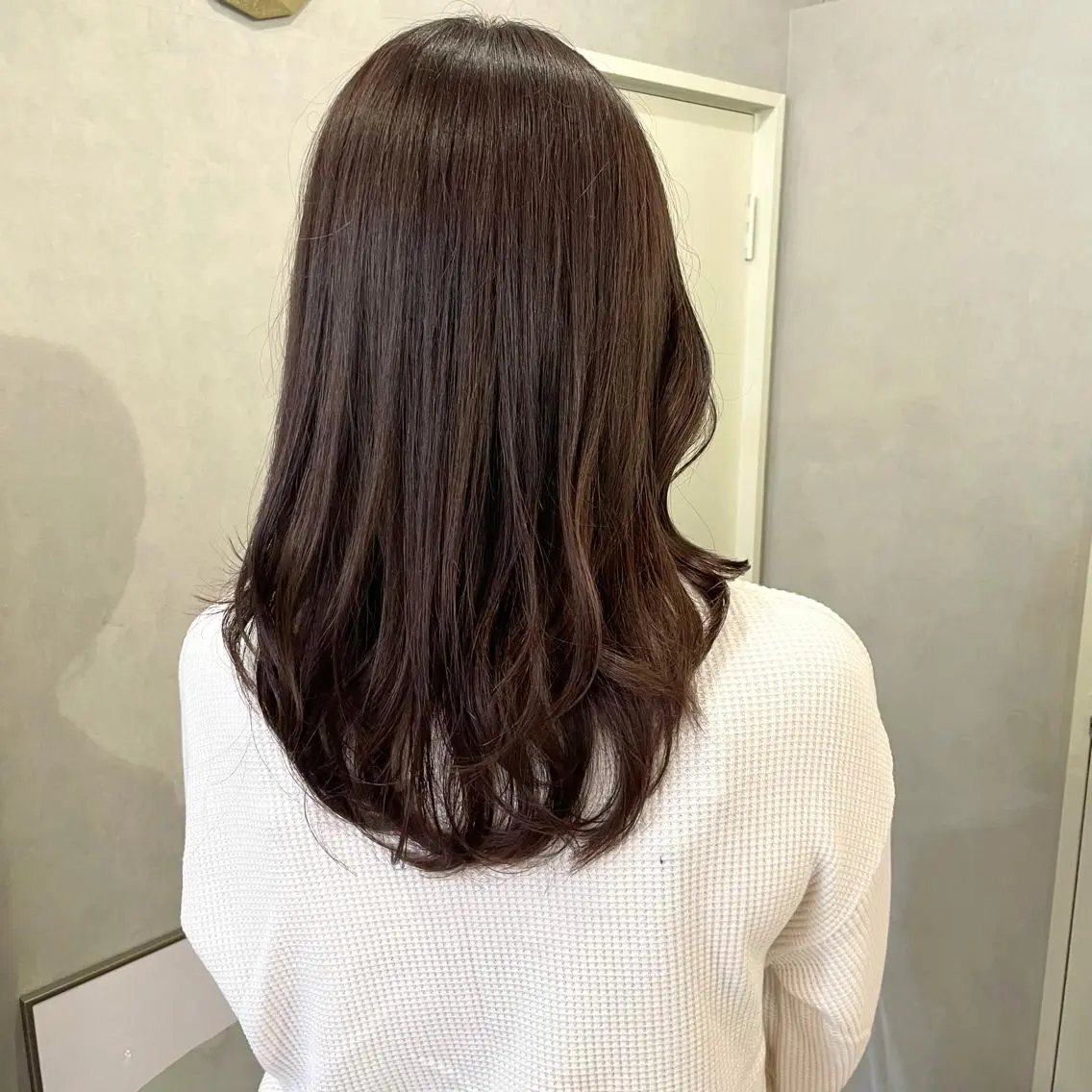 ミディアム カラー ダブルカラー グレージュ ラベンダーカラー ラベンダーグレージュ ラベンダーグレー カット ヘアカラー はるか 💐 お悩み改善美容師のヘアスタイル
