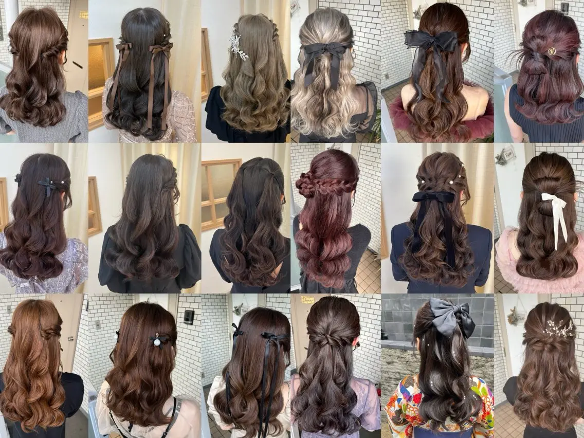 ヘアアレンジ 成人式 ハーフアップ 結婚式・ブライダル 卒業式のヘアスタイル ヘアセット 参列・イベントヘア♡ ゆいなのヘアスタイル