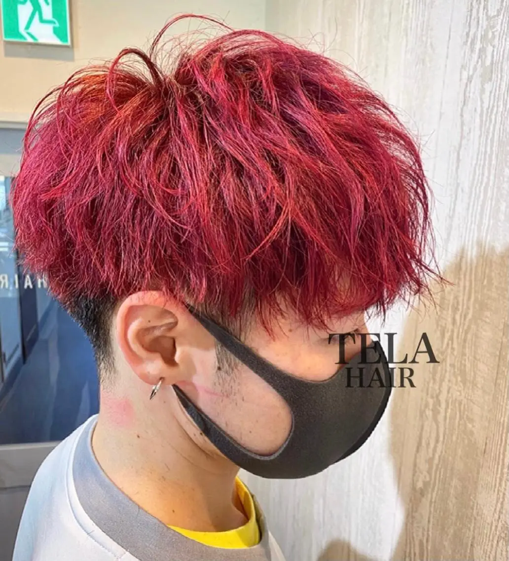 ショート カラー パーマ メンズ カット ヘアカラー トリートメント TELA HAIR 副代表 岡田のヘアスタイル