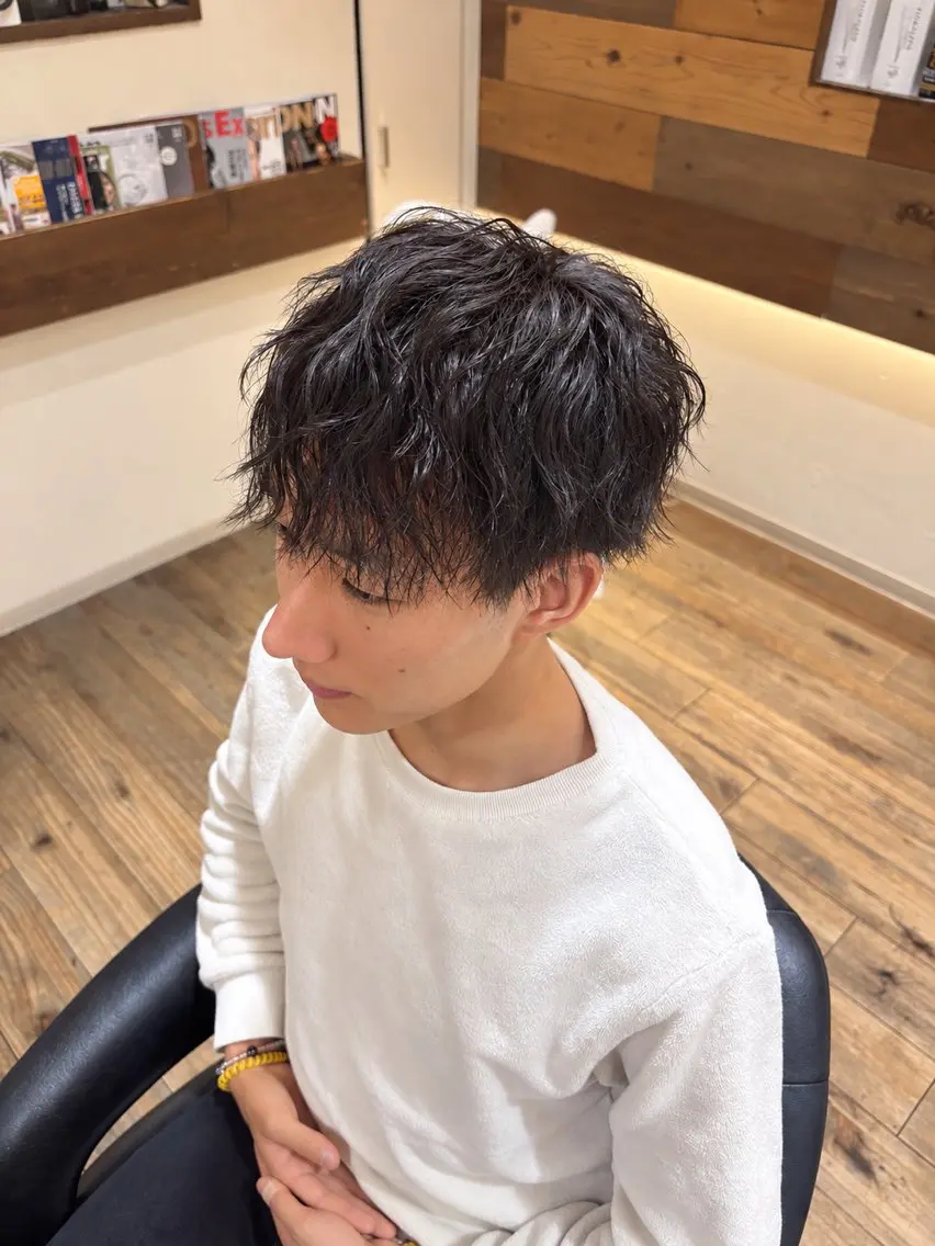 メンズ マッシュ メンズパーマ 椛山 美桜のヘアスタイル