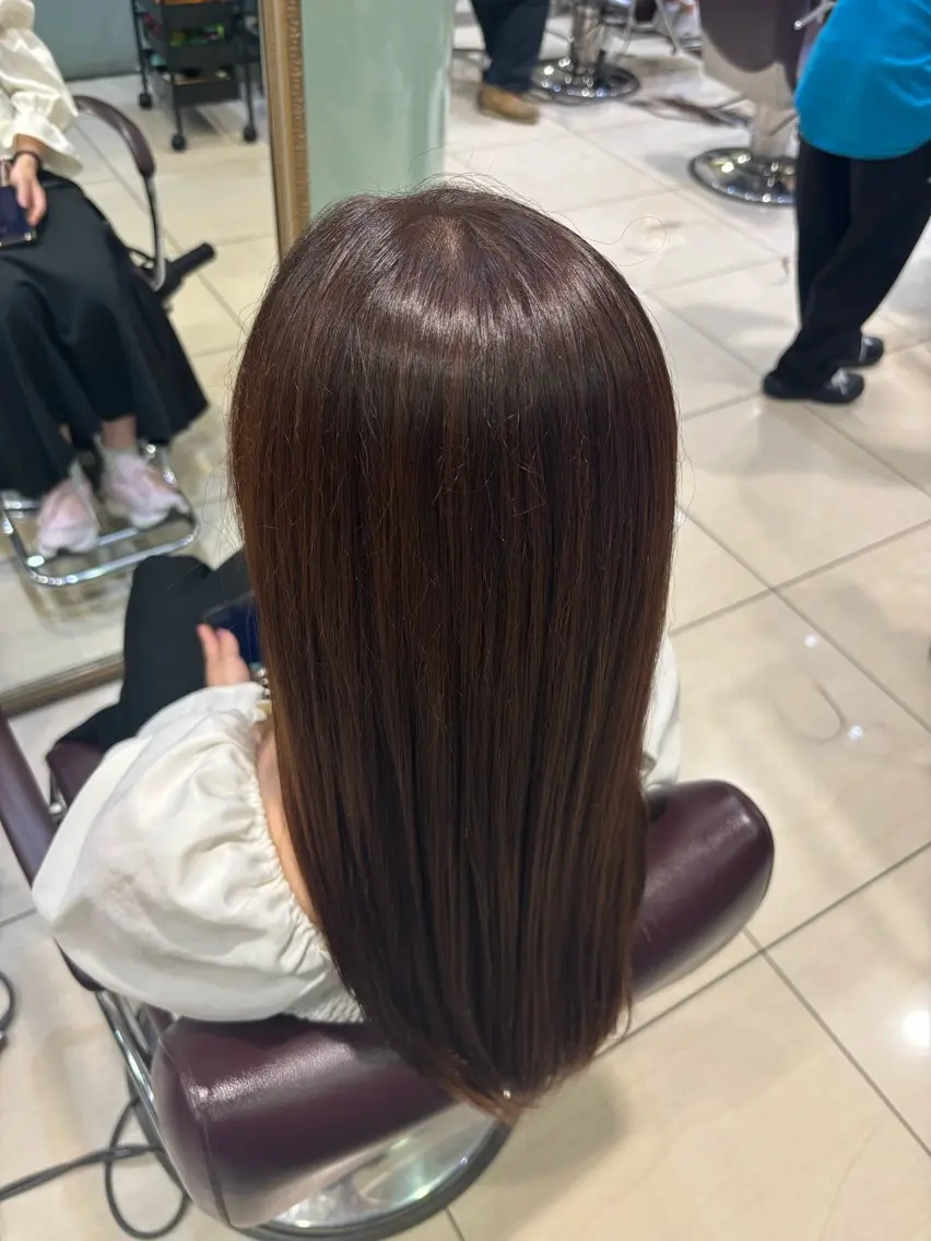 カラー ヘアカラー 暖色カラー🍎 家本 夏鈴のヘアスタイル