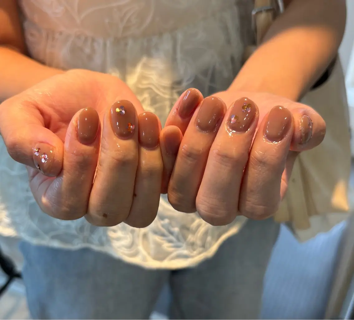ネイル ブラウン free'snail N A Oのネイルデザイン