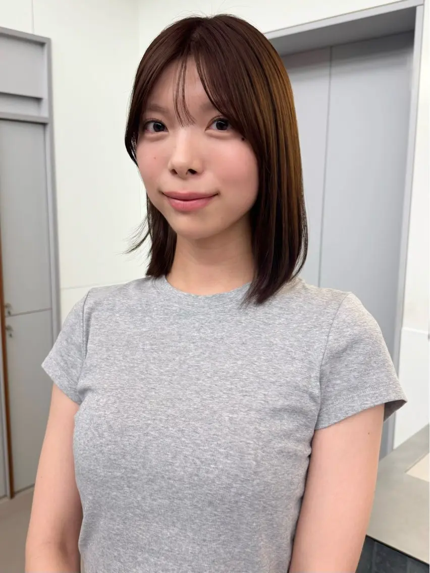 ミディアム カラー ベージュカラー ブラウンカラー ブラウンベージュ カット ヘアカラー 縮毛矯正/レイヤー /kirara🌼のヘアスタイル