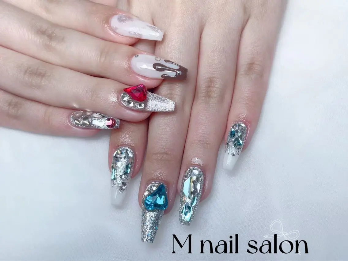 ネイル ハンドネイル M🌷nail 長さだし専門店のネイルデザイン