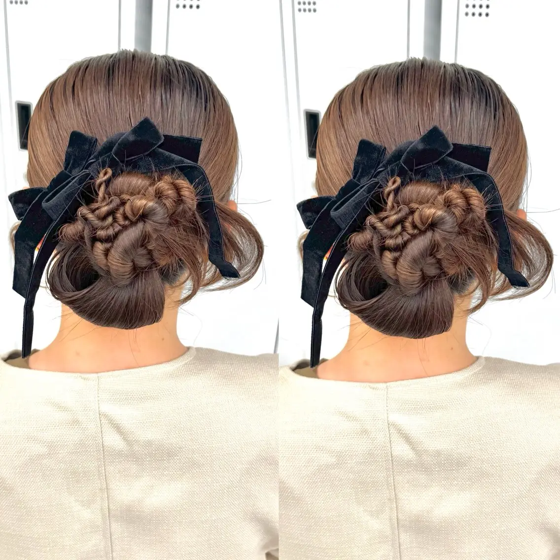 セミロング ヘアアレンジ ヘアセット ヘアメ🎀ハイトーン 🩵エクステ🪄しほのヘアスタイル