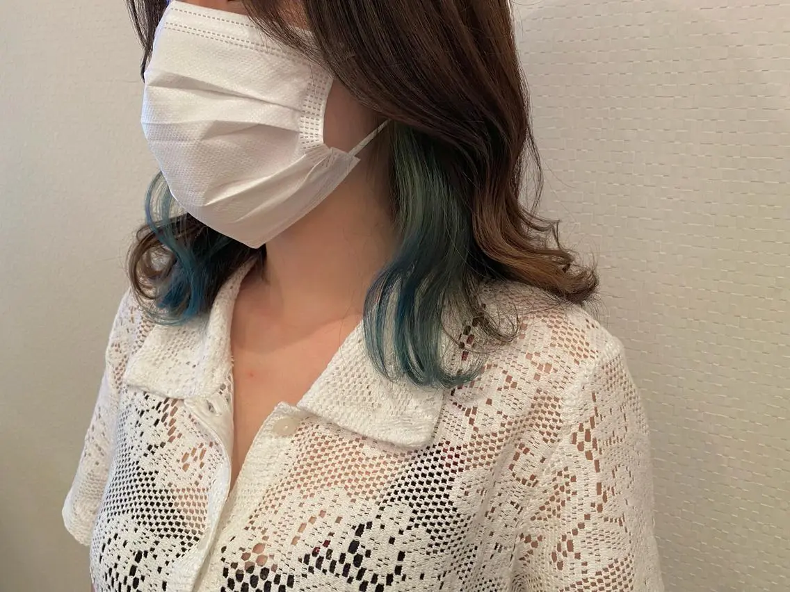 ミディアム カラー たなか もえなのヘアスタイル