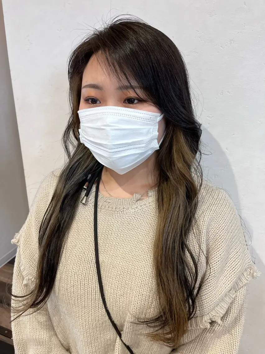 ロング カラー 北島 遥香🫧インナ ー /ベージュカラーのヘアスタイル