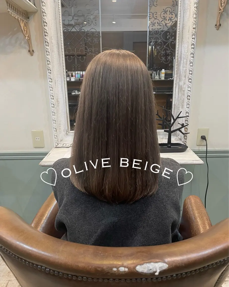 ミディアム カラー 黒髪 ケアカラー ダブルカラー カット ヘアカラー トリートメント 🍒桜井 優華🍒のヘアスタイル