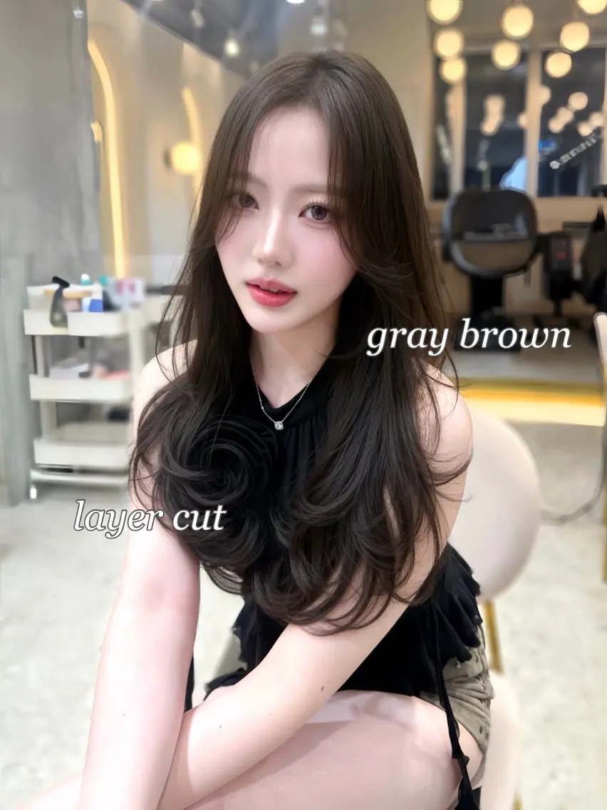 セミロング カラー カット ヘアカラー トリートメント 新宿/韓国レイヤー 髪質改善カラー/角所のヘアスタイル