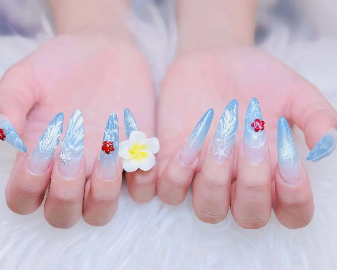 ネイル チークネイル 長さ出し フットネイル 韓国ネイル マグネットネイル ハンドネイル ハンドケア AN NAIL _HOAのネイルデザイン