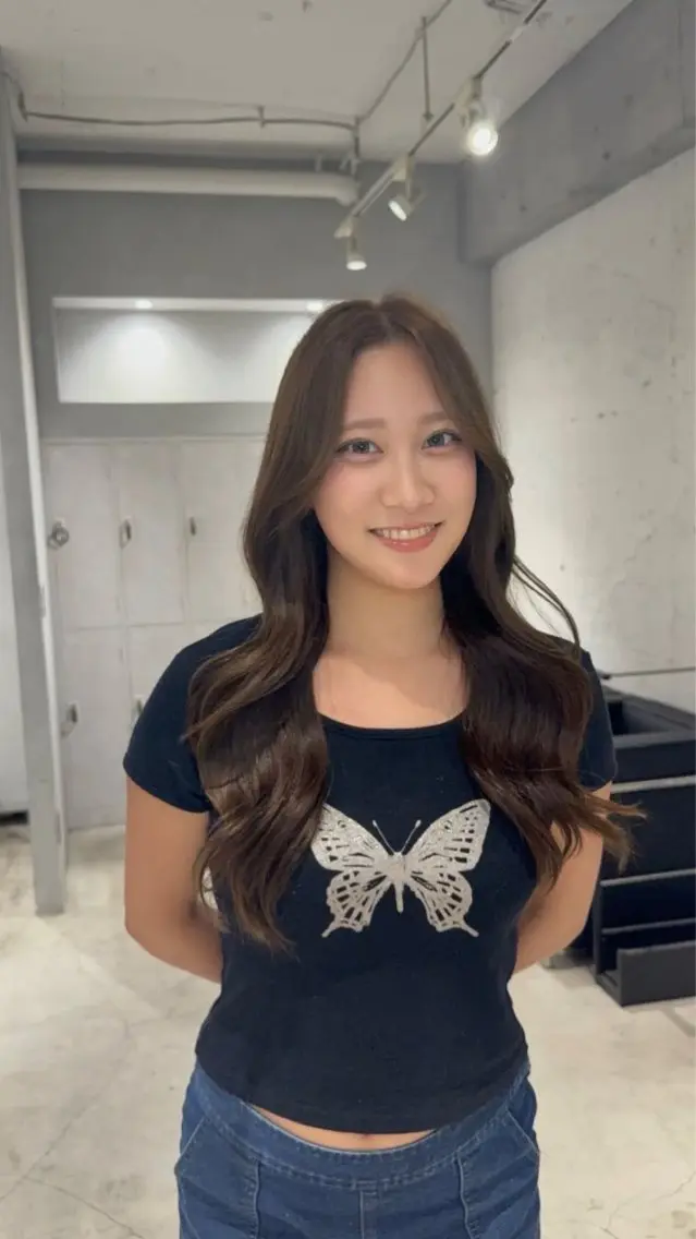 ロング カラー ベージュカラー ヘーゼル レイヤーカット カット ヘアカラー トリートメント あんな🦋レイヤー カット/透明感カラーのヘアスタイル