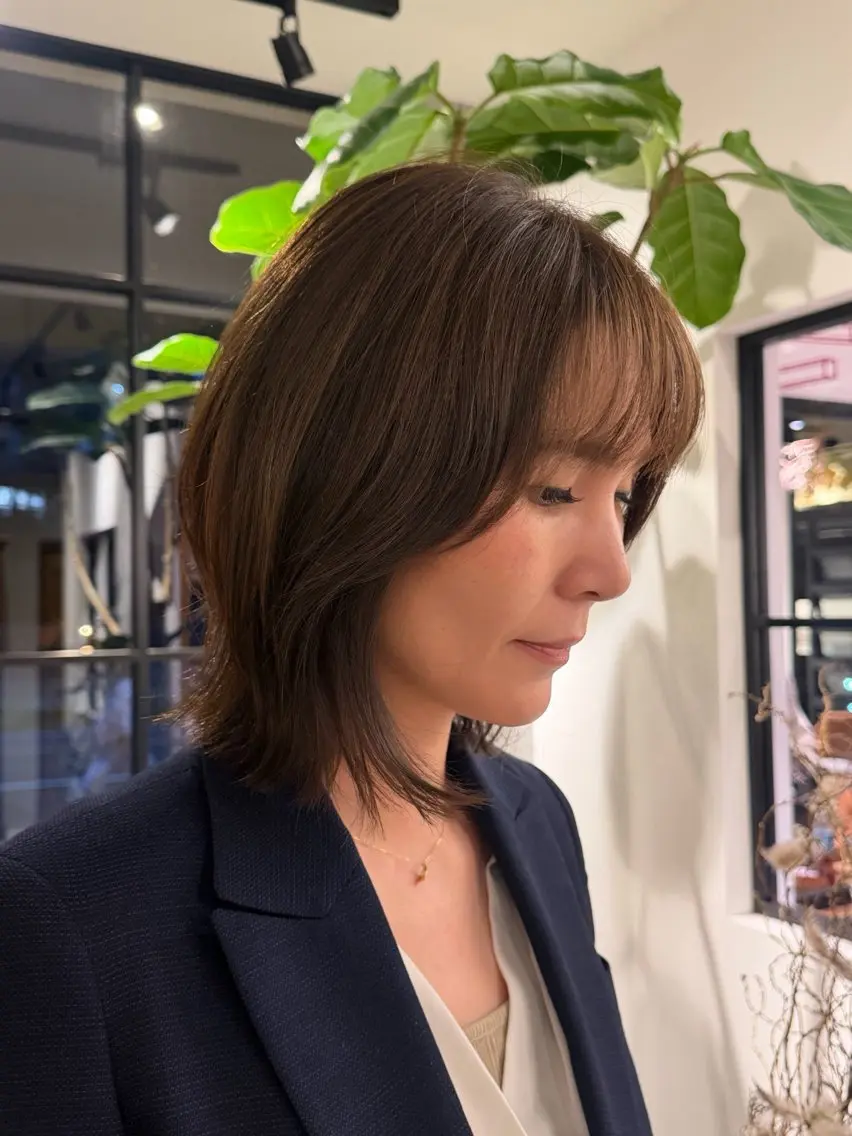 ミディアム カラー 川上 琴未のヘアスタイル