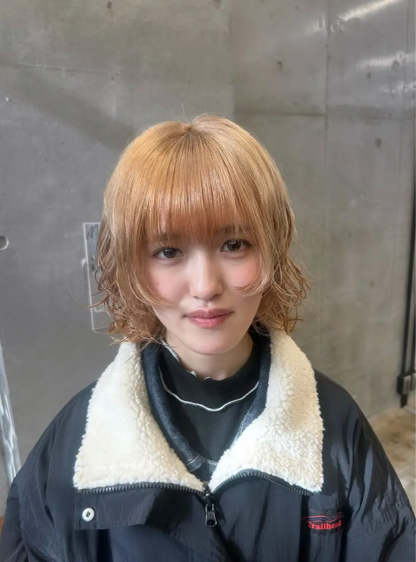 ミディアム ヘアカラー トリートメント 💙ハイトーン/韓国 style あかねのヘアスタイル
