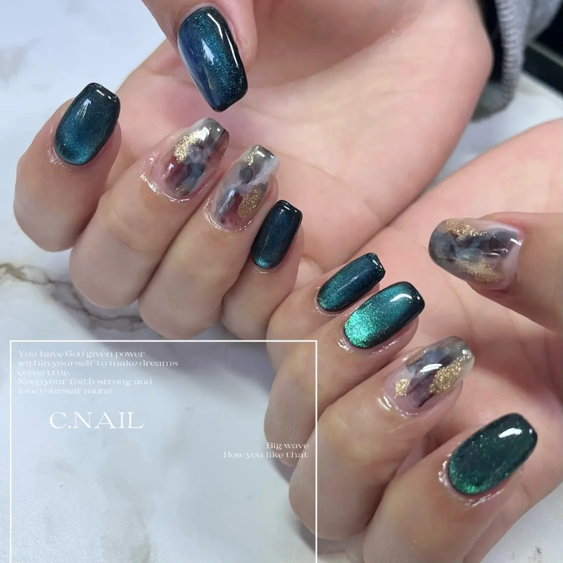 ネイル キラキラネイル マグネットネイル C.Nail &Eyeのネイルデザイン