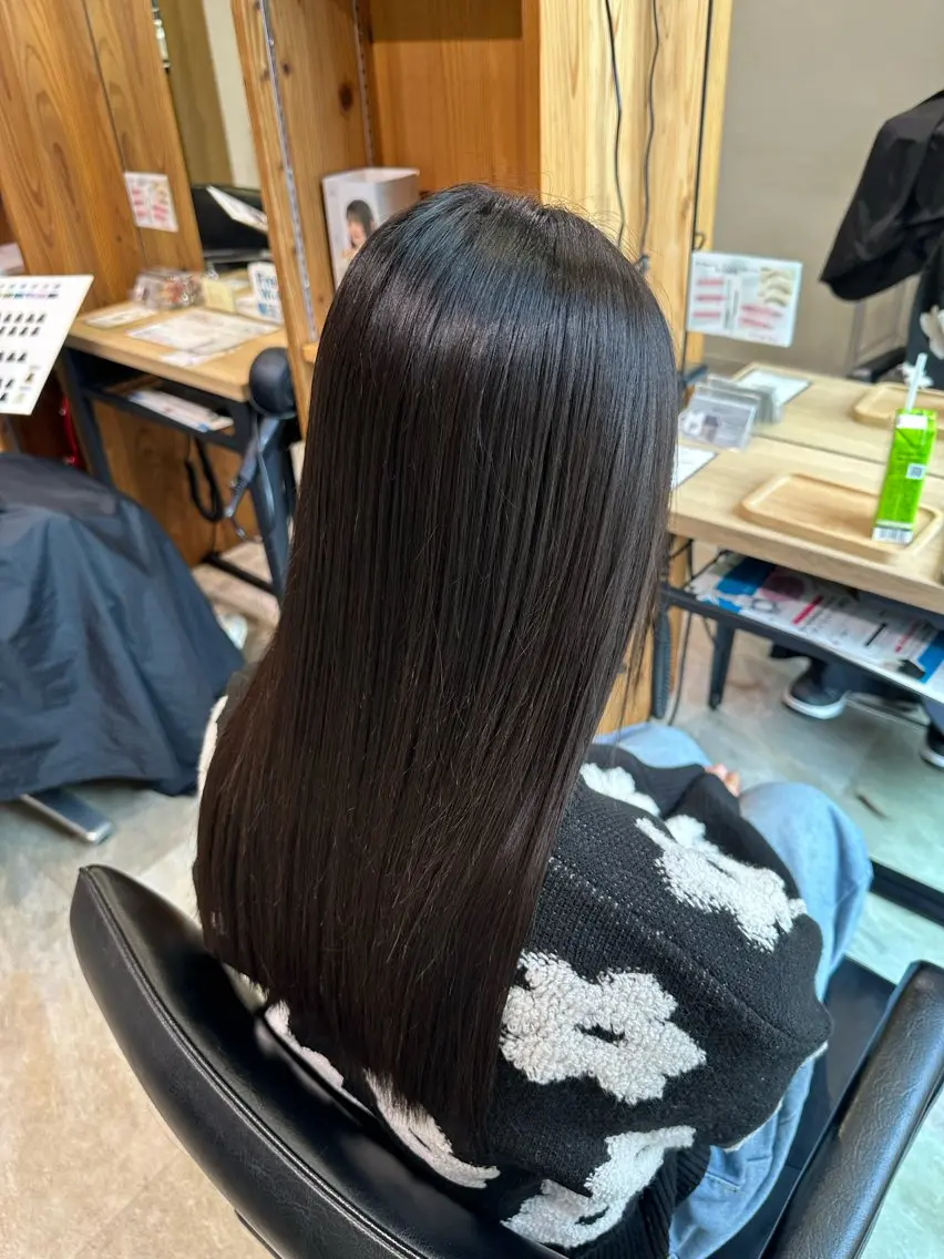 ロング パーマ 髪質改善 縮毛矯正 ストレートパーマ 伊藤 旭華のヘアスタイル