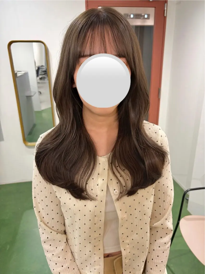 セミロング カラー ダブルカラー ヘアカラー MAKI/ブリーチな しカラー/ヘアセットのヘアスタイル