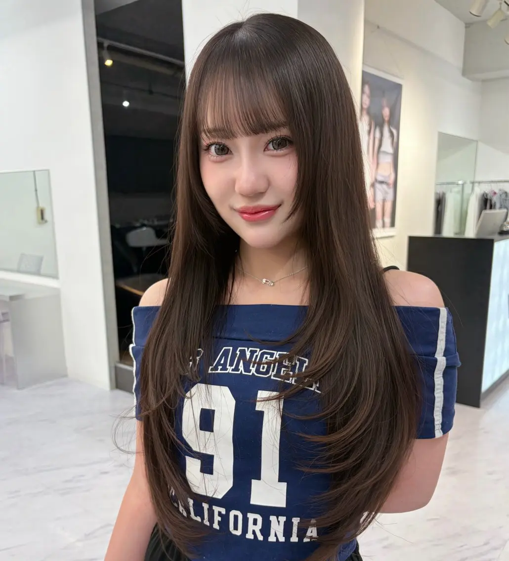 ロング ヘアカラー トリートメント ヘアセット vivie Madokaのヘアスタイル