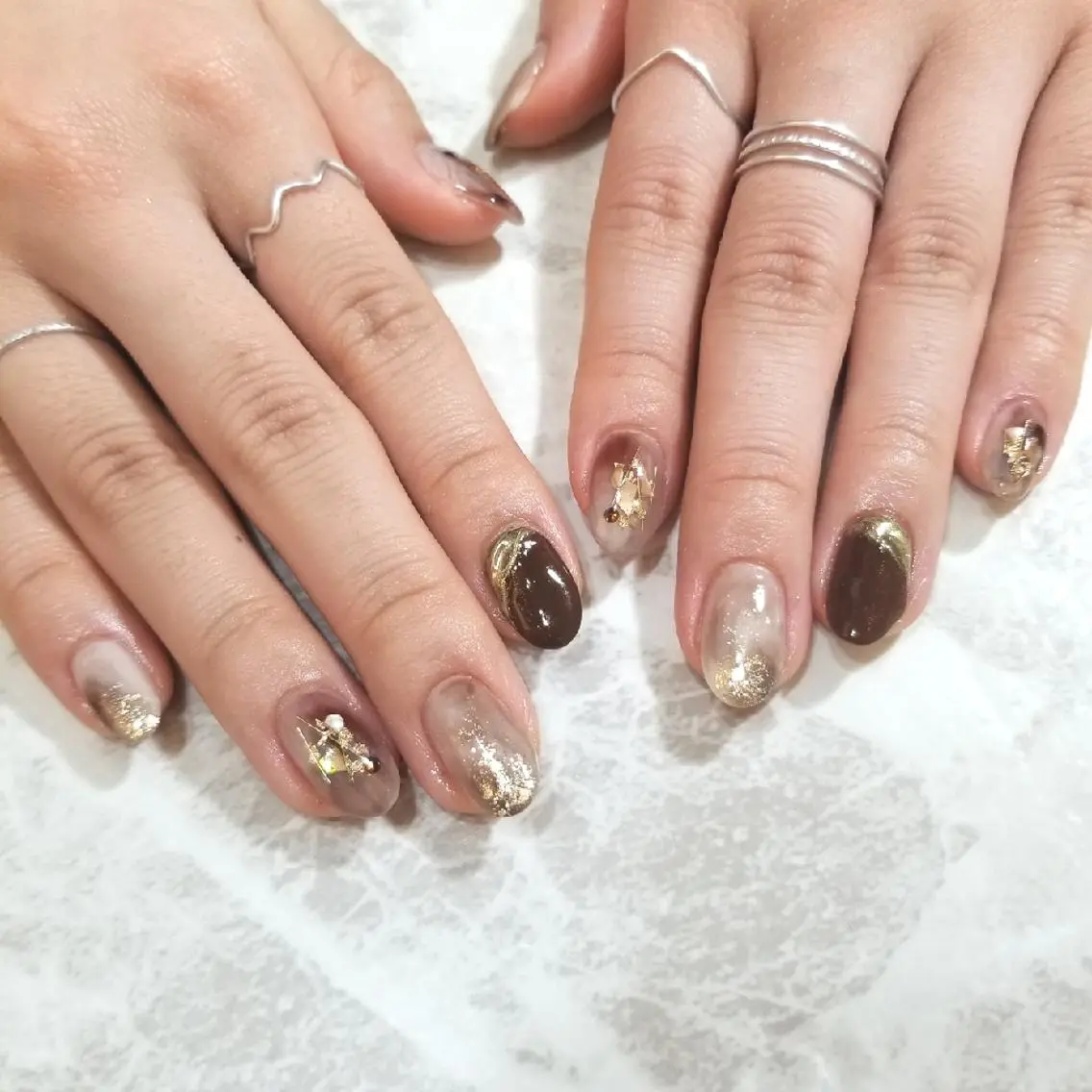 ネイル ニュアンスネイル ハンドネイル nijiiro🌈 サトウのネイルデザイン