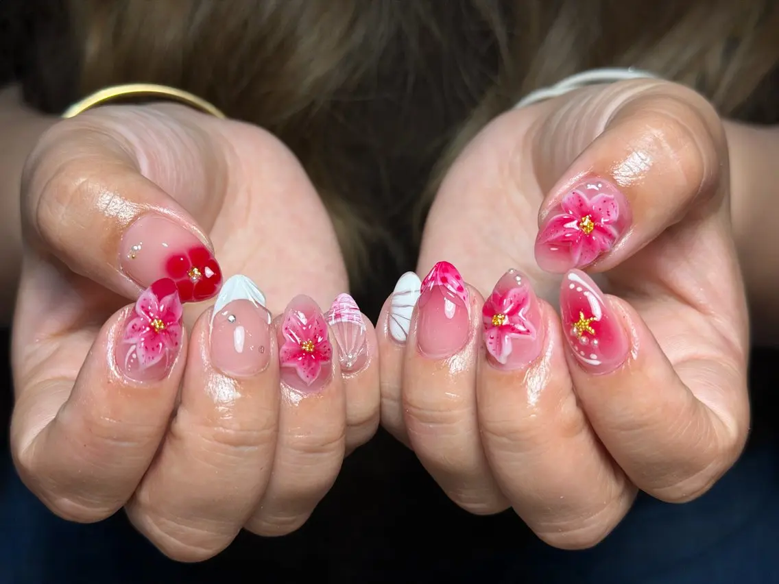 ネイル 韓国ネイル シンプルネイル ワンホンネイル ハンドネイル CoMo Nailのネイルデザイン
