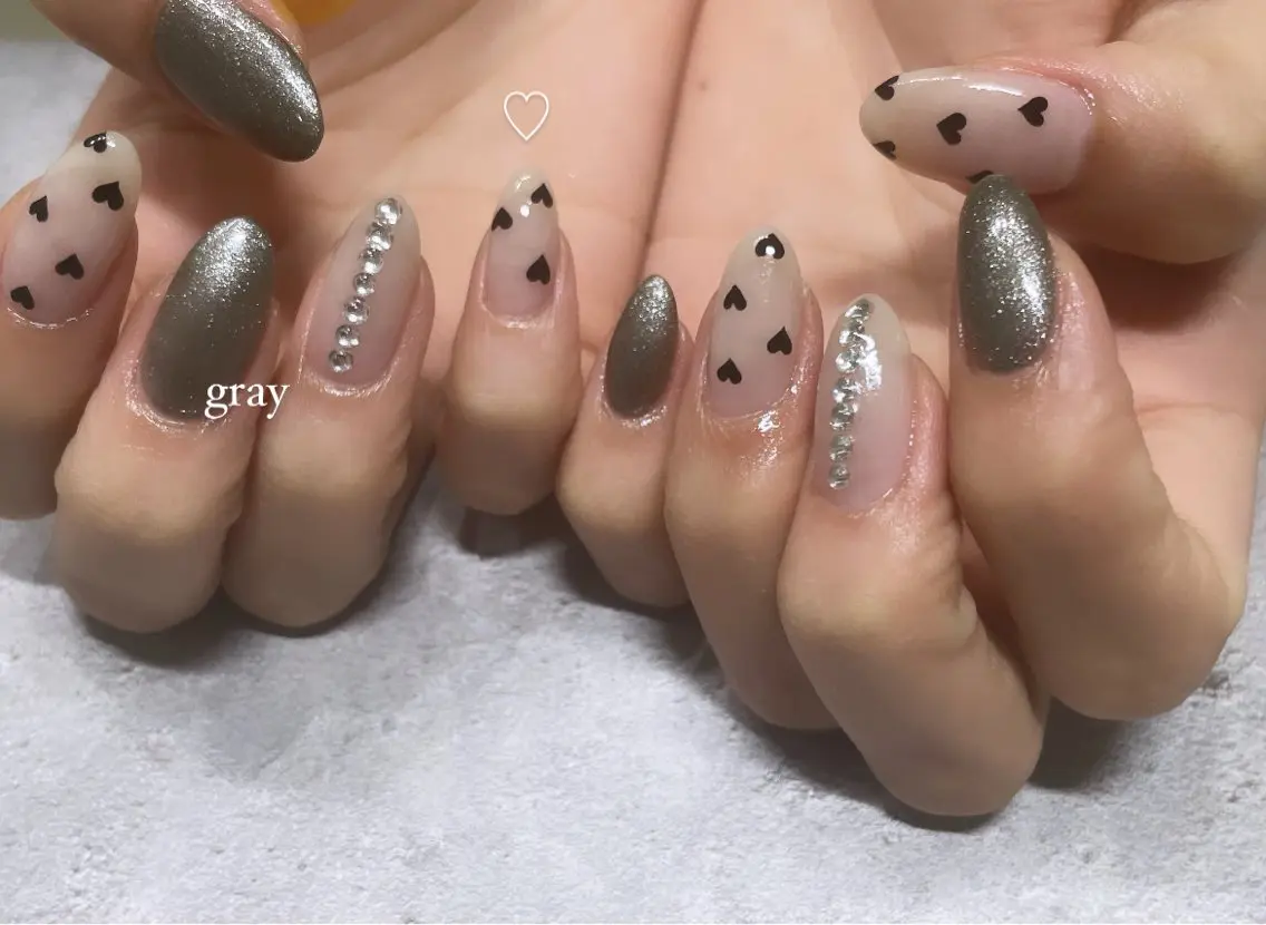 ネイル ハート 持ち込み nail salon Talのネイルデザイン