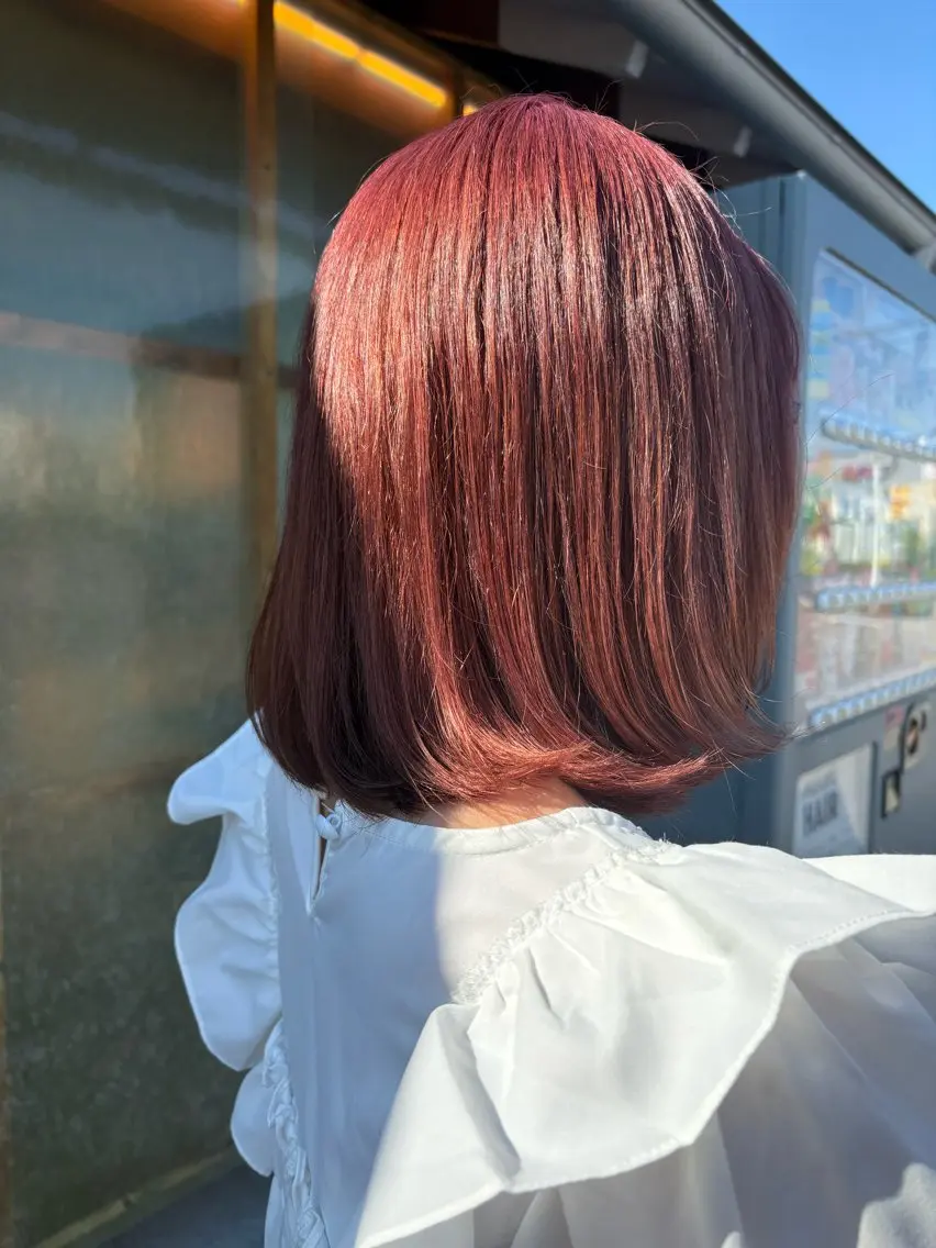 ミディアム ヘアカラー 丹羽 来夢のヘアスタイル