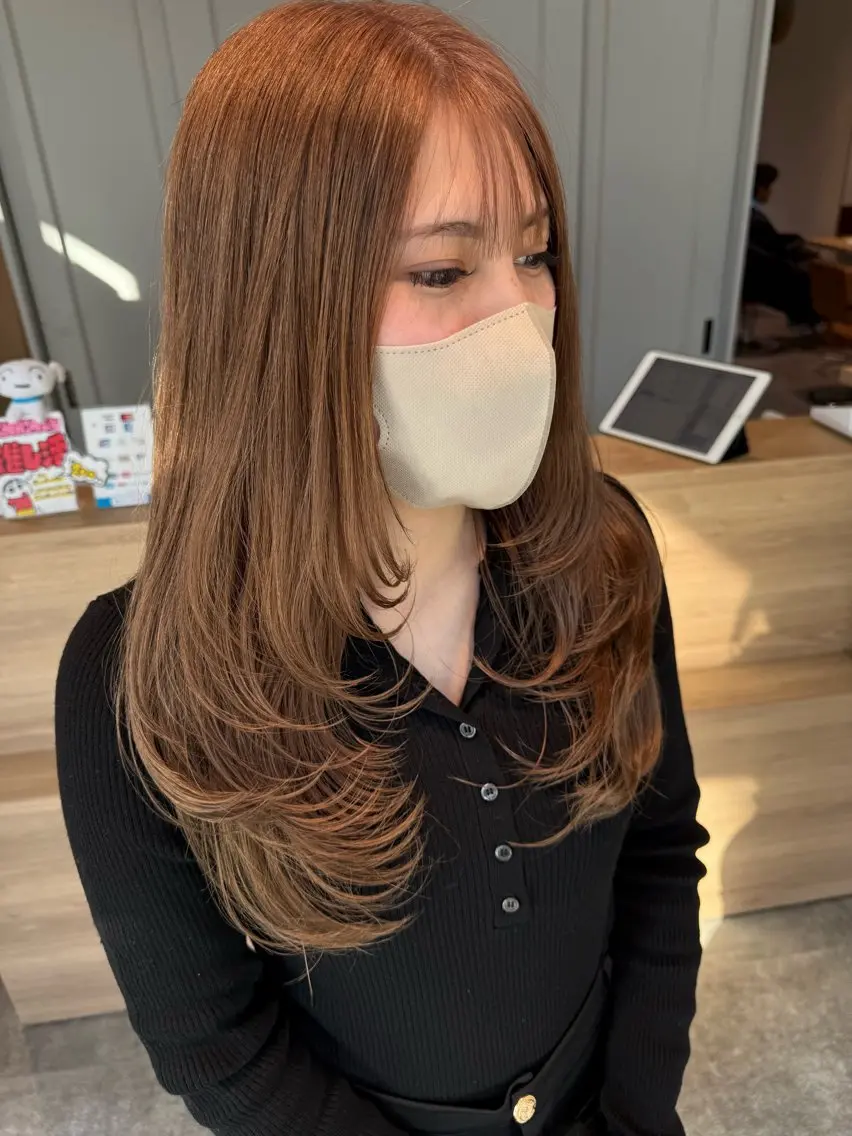 ロング カラー 髪質改善 レイヤーカット ロング 髪質改善特化型美容師 🫧岡本璃来🫧のヘアスタイル