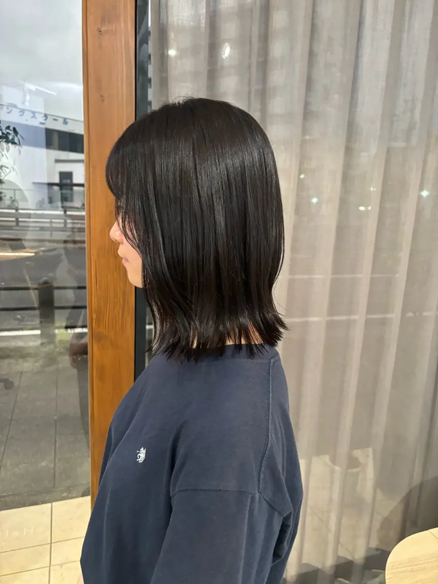 ミディアム 顔周りカット 外ハネヘア 🐼 こゆきのヘアスタイル