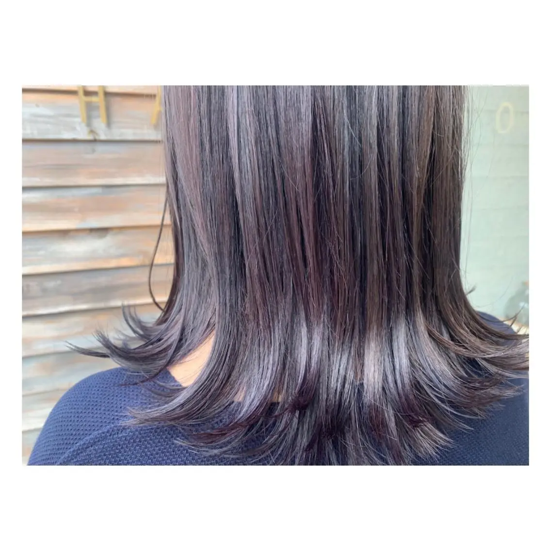 ミディアム カラー アッシュ パープルカラー パープルアッシュ まちだ ひとみのヘアスタイル