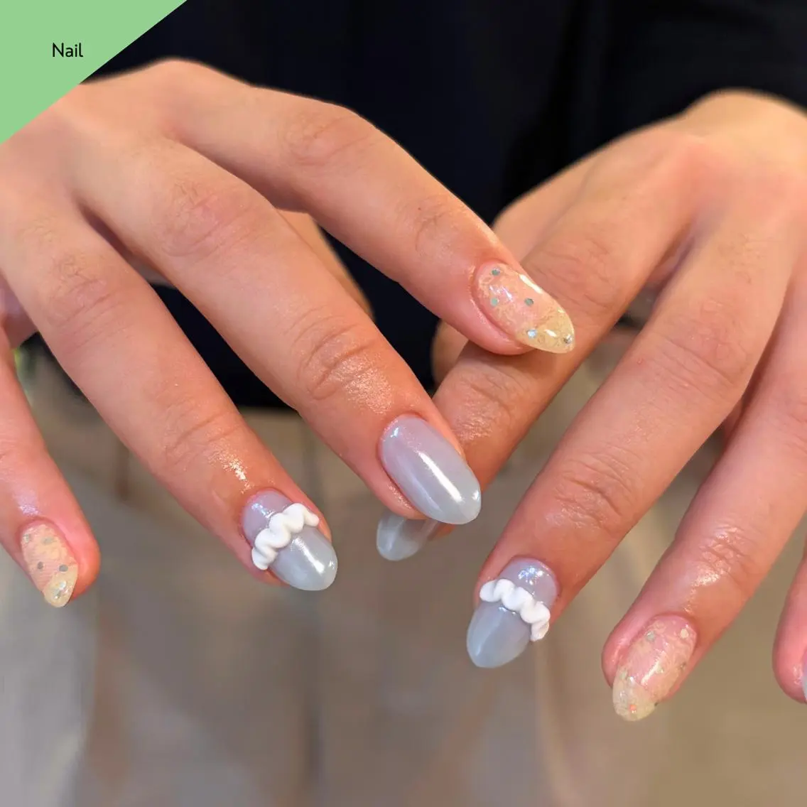 ネイル ジェルネイル 韓国ネイル マグネットネイル 持ち込み ニュアンスネイル ハンドネイル IEN 🎀𓈒𓏸 Soura(ソウラ)のネイルデザイン