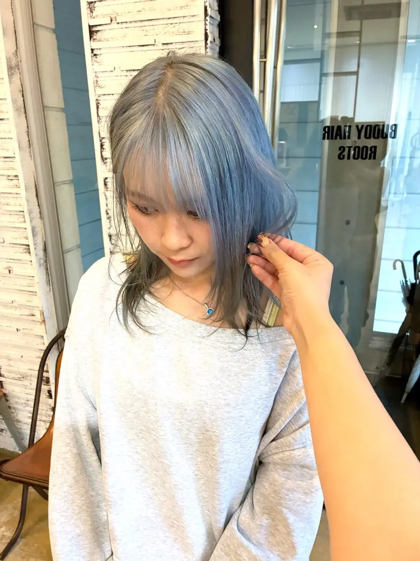 ロング ヘアカラー YUI/酸性ストレー ト/透明感カラー✨のヘアスタイル