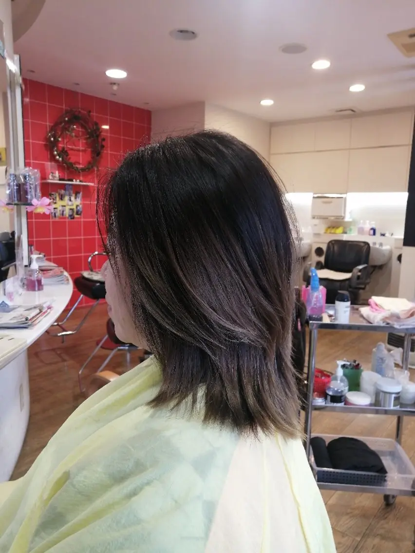 ミディアム 似合わせカット 【美女が沼る和空間】 渋谷頭浸浴ヘッドスパのヘアスタイル