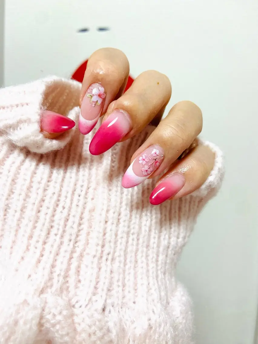 ネイル アートネイル 桜ネイル HandSnail 座間ネイルサロンのネイルデザイン