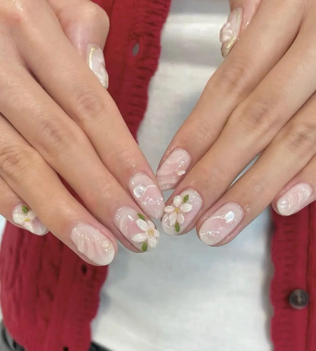 ネイル アートネイル 成人式 ジェルネイル ニュアンスネイル ネイルチップ Kora Nailのネイルデザイン