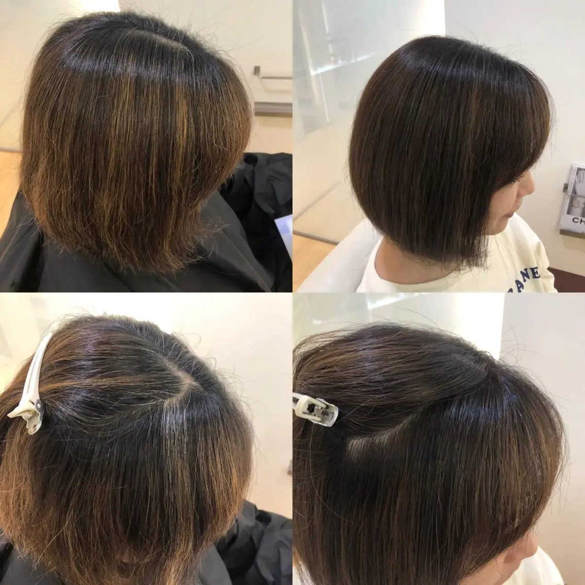 ミディアム ハイライト 山岡 徹也のヘアスタイル