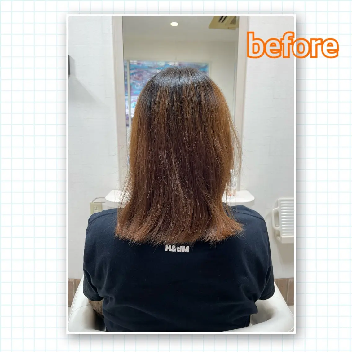 ミディアム カット アミーベル🧸🧡 本店✂️しおりのヘアスタイル