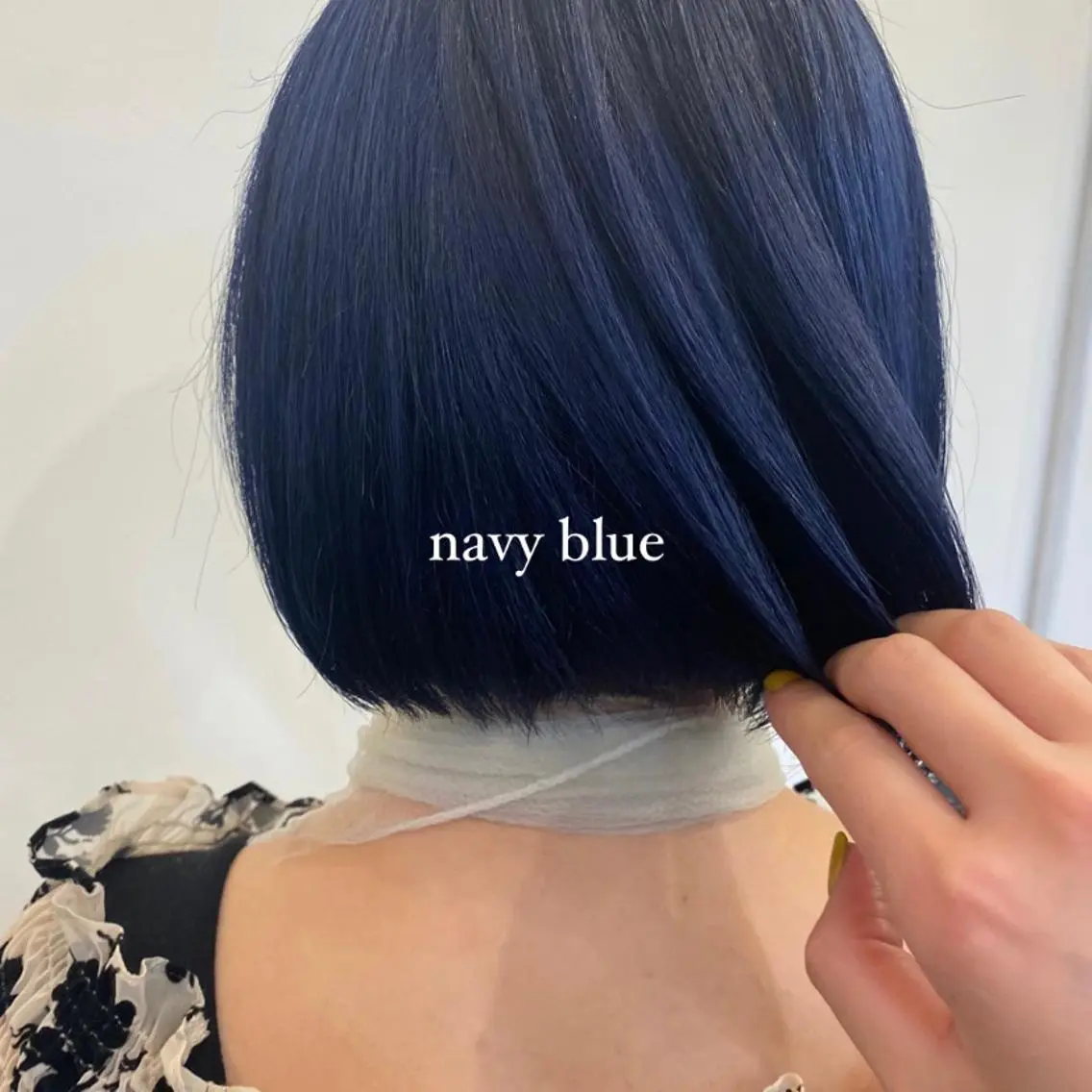 ショート カラー ヘアアレンジ ネイビーカラー MOE /Zina横浜2ndのヘアスタイル