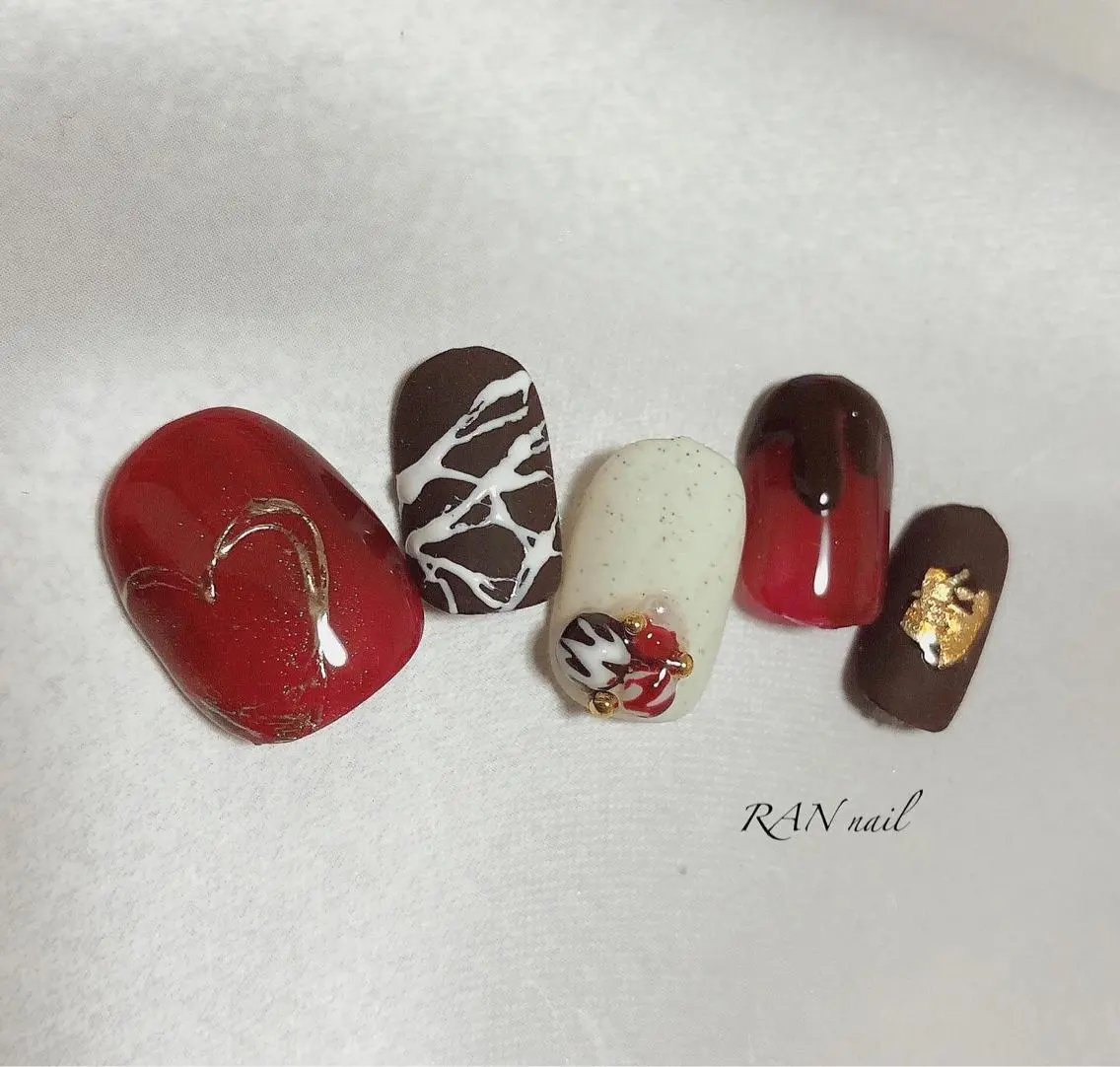 ネイル アートネイル ブラウン クリアネイル ジェルネイル ニュアンスネイル ハンドネイル フットネイル RAN nailのネイルデザイン