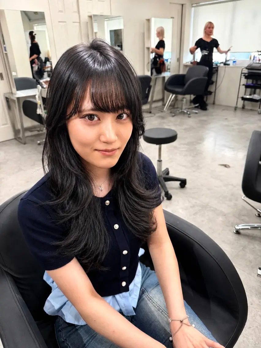 ロング カット ヘアカラー トリートメント 🫧とぅるん艶髪🫧 透明感カラー×猿渡のヘアスタイル
