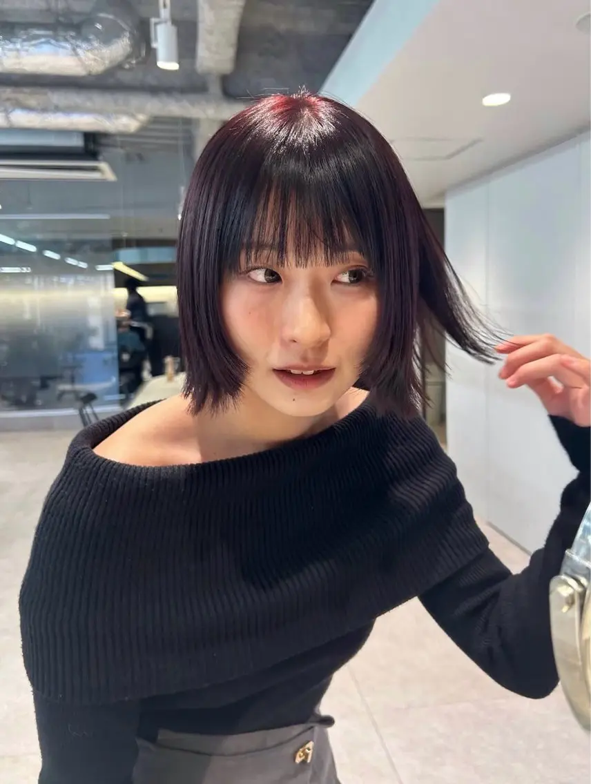 ショート ぱつっとボブ/ ボブ特化/タッセルのヘアスタイル