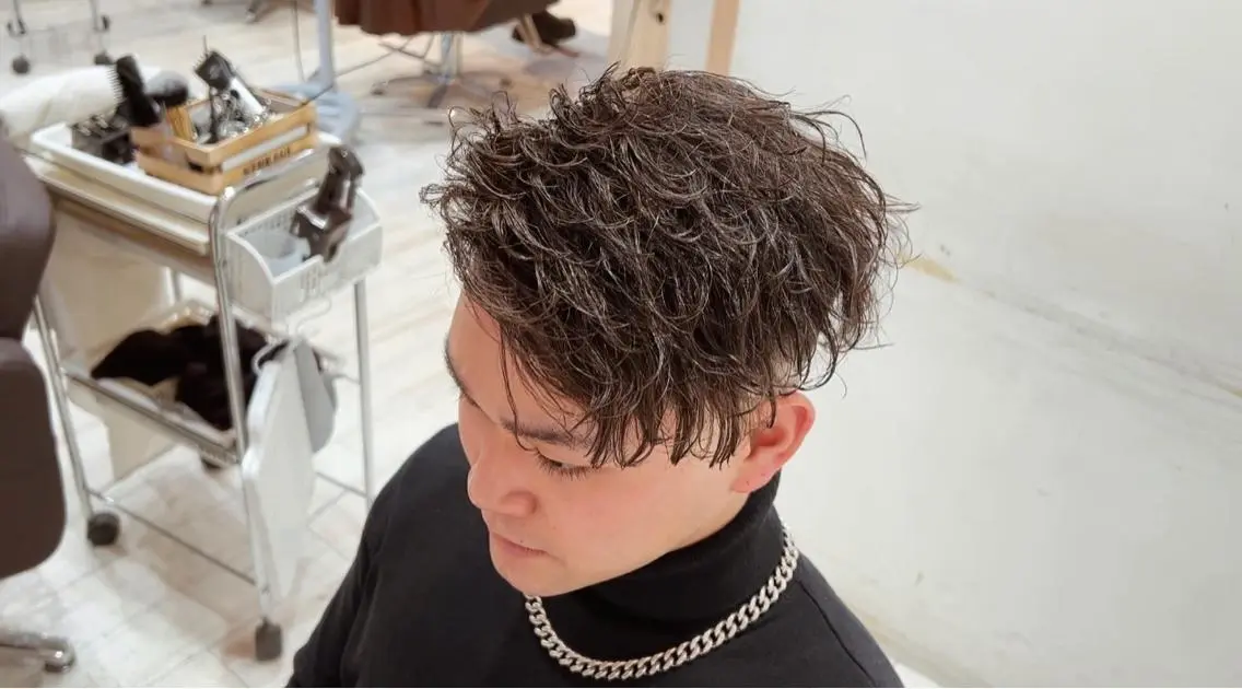 ショート パーマ メンズ 💈men's💈 satoru中目黒のヘアスタイル