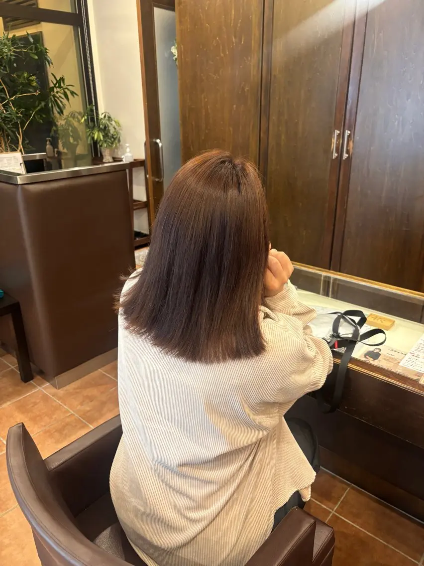 カラー ピンクカラー ヘアカラー 武藤 冬月のヘアスタイル